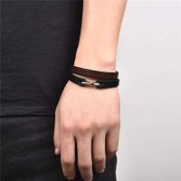 Pulsera Dijie punk retro de alta calidad con hebilla magnética tejida multicapa de piel de vaca para hombre, venta al por mayor de regalos de joyería - details 12