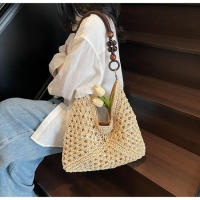 Popular Beach Vacation Nuevo bolso de hombro tejido versátil para mujer, bolso portátil. - details 7