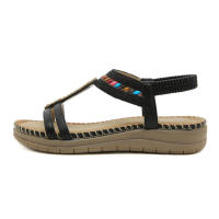 5012-8 Nuevas Sandalias Bohemias de Diamantes de Imitación 2025 Casual Cómodas de Masaje de Látex Suela Gruesa Talla Grande Zapatos Planos - details 6