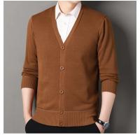 Cardigan Casual para Hombres Cuello en V Pantalón de Moda de Otoño e Invierno Tejido de Botones - details 8