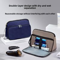 Neceser de doble capa para hombre, separación en seco y húmedo, organizador de artículos de tocador de viaje de gran capacidad, bolsa de lavado impermeable - details 8