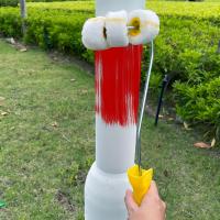 Rodillo de pintura para tuberías con kit de mango para tuberías de gas redondas, tuberías de agua, tuberías contra incendios, tuberías de valla o superficies arqueadas, 3 piezas micro finas y 3 piezas de rodillos de fibra rugosa alternativa - details 3