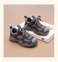Zapatos informales con cordones para niños y niñas, zapatillas deportivas transpirables de malla de aire, antipatadas, a la moda, para correr, color rosa y gris - details 9