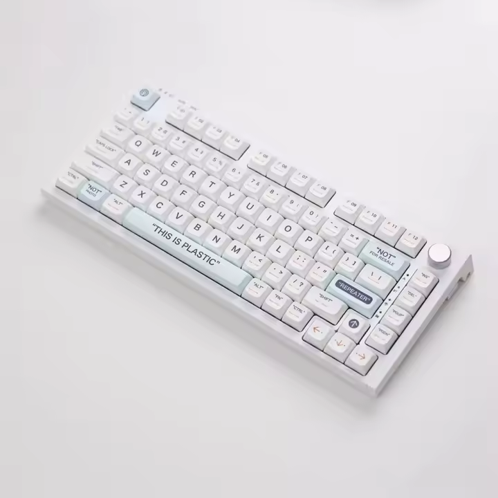 Teclas PBT de 141 teclas para juegos, Teclado mecánico MX Switch, juego blanco Simple, perfil XDA, sublimación DIY - 1