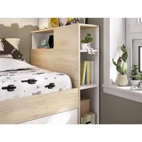 , Cama Compacta de 90 x 190 con Cajones, Blanco, 96 x 99 x 218 cm - details 10