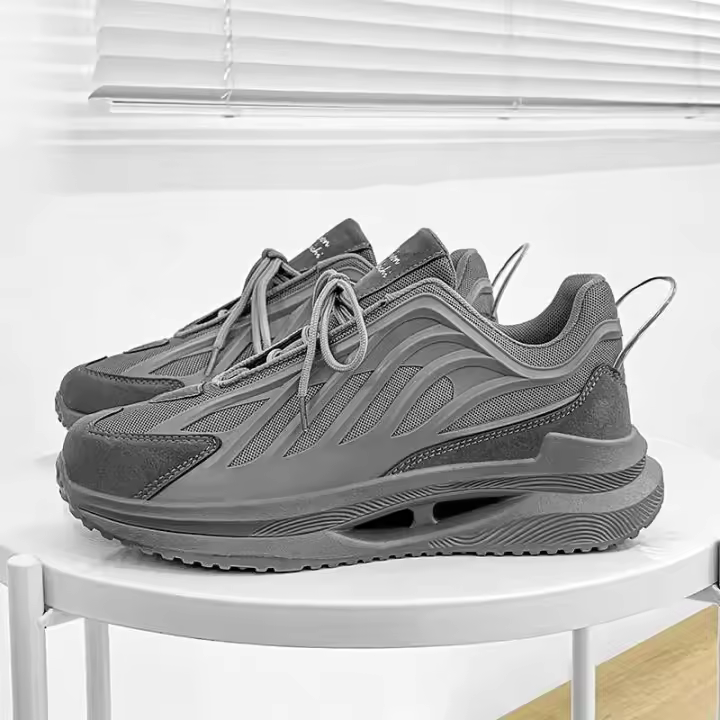 Deportes informales de alta calidad para hombre con parte superior de malla transpirable, suela elástica, zapatos cómodos para caminar, zapatos de gran tamaño para el verano - 1