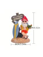 Adorno de Gnomo para tabla de surf, estatua decorativa para jardín de verano, 1 unidad - details 0