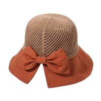 Nuevo protector solar en primavera y verano, moda para mujer, cubo de ocio, sombrero plegable con lazo para el sol, protección UV, gorra ancha para mujer - details 3