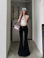 Moda Callejera Japonesa Y2K para Mujer Estilo Harajuku, Pantalones Vaqueros Acampanados, Pantalones Largos, Pantalones Vaqueros Acampanados Grunge de los Años 2000, Gyaru Goblin Core - details 3