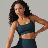 Hamidou-Sujetador deportivo Sexy para mujer, ropa interior deportiva a prueba de golpes, almohadilla extraíble para el pecho, para gimnasio, entrenamiento, Fitness, correr, Tops de realce - details 43