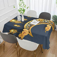 Ramadán Mubarak mantel islámico musulmán vacaciones mezquita Luna linterna luz cocina comedor - details 1