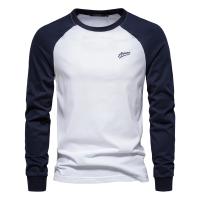 Camisetas para hombre, 100% algodón, manga larga, cuello redondo, Pactwork, camisetas informales para hombre, nuevas camisetas de diseñador de primavera, ropa para hombre - details 4