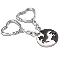 2pcs Llavero De Acero Inoxidable Con Rompecabezas De Caballo Para Parejas Accesorios De Bolso Y Mochila Regalo Para Amantes - details 4