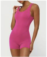 Traje de Yoga de Color sólido para mujer, traje deportivo sin costuras con espalda alta y realce de cadera, ropa deportiva transpirable de secado rápido para exteriores - details 8