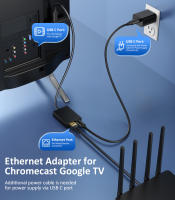 Adaptador Ethernet de tarjeta de red USB para Chromecast, Google TV tipo C a red RJ45 para teléfonos inteligentes, tabletas, dispositivo Android - details 2