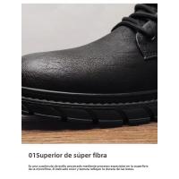 Botas Martin de suela blanda para hombres nuevos zapatos de cuero británicos de caña alta para hombres - details 0