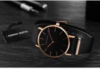 Reloj de pulsera Unisex sencillo y delgado para hombre, de lujo, de primera calidad, con envío directo, informal, deportivo, resistente al agua, color negro - details 8
