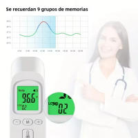 Termómetro digital sin contacto para niños y adultos, alarma de temperatura, positivo, interior, infrarrojos, multideporte, termómetro de pistola de temperatura, medición de temperatura portátil, termómetro de infrarrojos - details 2