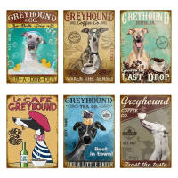 Cartel de placa Vintage de Galgo Italiano para decoración de pared, cartel de hojalata colgante de Metal de 8x12 pulgadas para Bar de mascotas, casa de café y perro - details 0