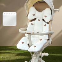 Cojín Universal suave y cómodo para asiento de cochecito, bonito cojín para cochecito de bebé, agradable a la piel, forro de asiento con bordado de oso infantil, almohadilla para niño pequeño - details 1