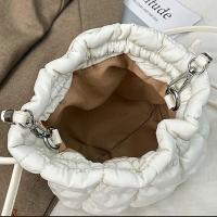 Dulce bolso de cubo con cordón de estilo coreano, bolso de rejilla, pequeño bolso cruzado, bolso para teléfono móvil, bolso de hombro de nailon de Color sólido, viaje - details 1