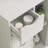 Armario de Salón Auxiliar con 4 Cajones Puerta, Estante Interior, Mueble de Almacenamiento Multiusos para Baño, Dormitorio, Comedor 54x29x83 cm - details 16