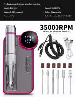 Kit de Taladro para Uñas Profesional 350000RPM con Cabeza de Arena de Uñas - details 8