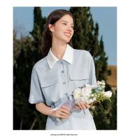 Vestido Semir para Mujer Cuello Abajo Estilizado y Dulce Cintura Ajustada Nueva Moda de Verano 2024 - details 2