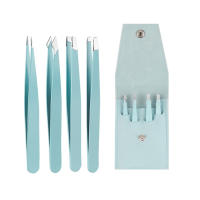 4pcs Eyebrow Hair Removal Tweezer Slant Edge Precision Tweezers with Tight Bite for Men Women & Kids - details 3