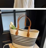 Bolso de estilo francés para mujer, gran capacidad, nuevo bolso versátil de hombro tejido de paja, bolso de mano para vacaciones en la playa - details 15