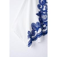BUNO-2025 otoño nueva ropa de mujer estilo europeo y americano camisa casual con bordado en contraste conjunto de media falda - details 7