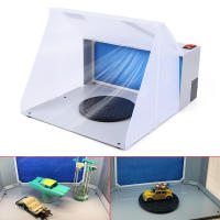 Cabina de pulverización con aerógrafo giratorio, filtro de niebla de pintura de estudio, escape de aire, Mini cabina de pulverización, Kit de cabina de pintura - details 0
