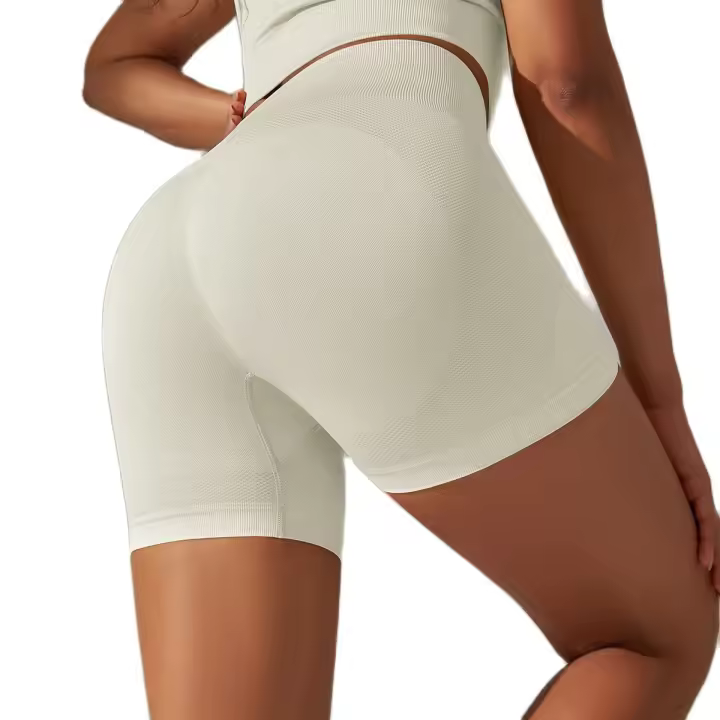 Nessaj-pantalones cortos de yoga sin costuras para mujer, shorts deportivos transpirables de secado rápido para gimnasio y fitness, Verano - 1