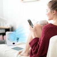 Ventilador de Escritorio Mini USB Recargable Silencioso Ventilador Portátil con Display de Batería - details 10