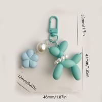 Llavero creativo con forma de globo de perro Kawaii, llavero con forma de perro de gelatina, llavero con forma de flor para cachorro, accesorio colgante - details 1