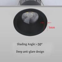 Mini downlight LED regulable integrado, luz de techo COB antideslumbrante de 5W, foco para dormitorio, cocina, vitrina - details 3