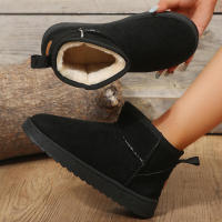 Botas de nieve de ante para mujer, zapatos góticos informales gruesos y cálidos, invierno, 2023 - details 13