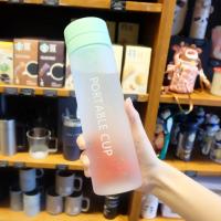 Taza de agua, taza de plástico al por mayor, botella de agua deportiva mate, doble cubierta de alto valor, gran capacidad, masculina y femenina, taza de agua para estudiantes de celebridades de Internet - details 1