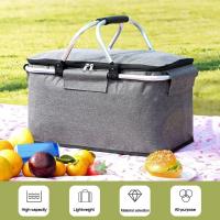 Cesta Picnic Térmica Plegable Premium Bolsa Aislante 72h Antiderrames Diseño Elegante para Acampar/Playa/Viajes Material Ecológico Impermeable y Multifuncional - details 0