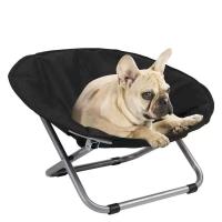 Mascotas portátiles en forma de luna, cama plegable para acampar al aire libre, gatos, perros, altura estable, cama elevada, funda gruesa para silla para mantener el - details 1