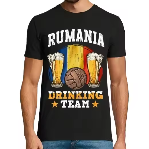 Rumanía Drinking Team Fútbol Cerveza Camisetas CERVEZA,Pack Regalo Camiseta Personalizada - 1