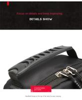 Bolso de hombro a la moda para hombre, bolso de pecho multifunción de gran capacidad, bolso de mensajes deportivo, bolso cruzado de tela de Color sólido para hombre - details 2