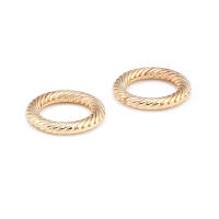 Anillo de Cierre Redondo de Brasso Dorado Mate Joyería de Alta Calidad - details 48