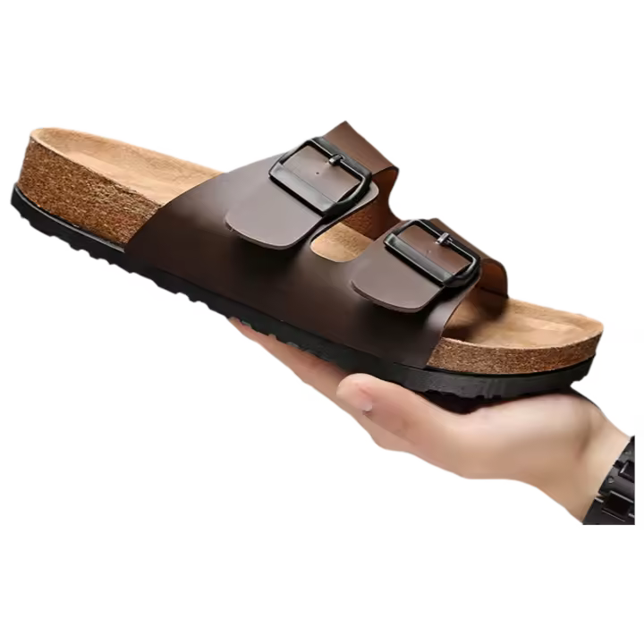 Zapatillas de corcho para hombre, pareja de sandalias para mujer, zapatos de playa explosivos, zapatos de marea para estudiantes - 1