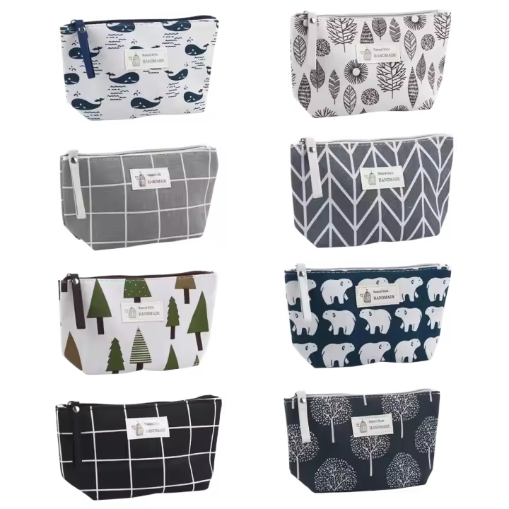 Bolsa de almacenamiento organizadora de cosméticos portátil con patrón de animales multifunción de viaje para mujer, estuche de aseo, bolsa de maquillaje - 1