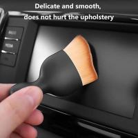 4 cepillos de herramienta de limpieza interior de coche con cubierta, cepillo de coche, cepillos para detalles de coches, plumero interior, cerdas suaves para limpieza de interiores de automóviles, cepillo para detalles de coches, herramientas para quitar - details 1