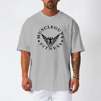 Summer Cool Men's Casual Sports Oversize Loose T-shirt Handsome Fashion Gym Fitness Short Sleeve Quick Dry Breathable Clothing - details 8