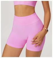 Pantalones cortos deportivos mejorados de cintura alta para yoga sin costuras para mujer, utilizados para gimnasios y ciclismo - details 14