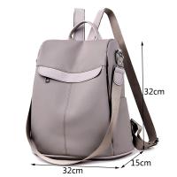 Mochila informal impermeable antirrobo para mujer, bolso de hombro escolar ligero con bola de pelo para adolescentes y niñas - details 15