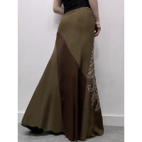 BUNO- Faldas de malla de retazos con estampado floral vintage, falda gótica holgada de los años 90, falda estética Y2K para mujer, ropa de fiesta y club - details 8